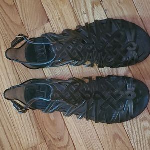 DIANE VON FURSTENBERG JELLY GLADIATOR SANDALS